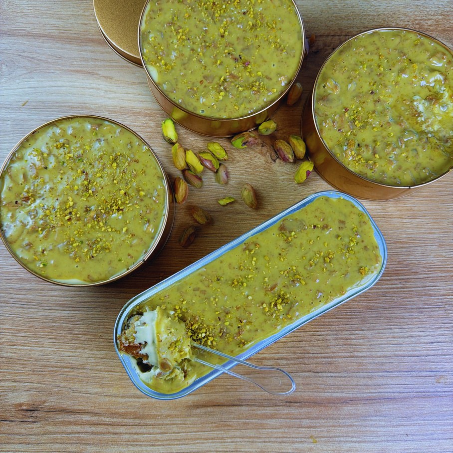 Crunch Cake Keto de Pistacho